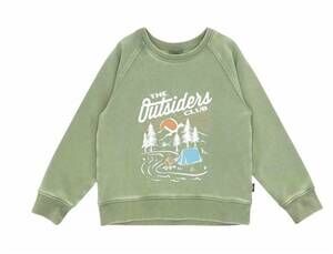 NEW FEATHER 4 ARROW kids' outsiders fleece pullover top in sage